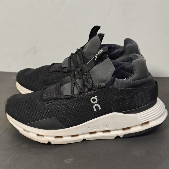 On Cloudnova 2 Women's Size 6 Black White Lace Up Running Shoes - Picture 4 of 11